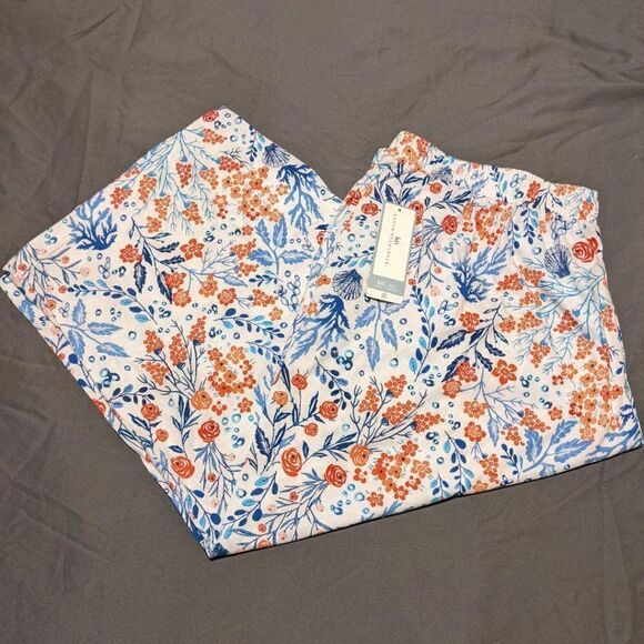 🆕NWT KAREN NEUBURGER COOL FABRIC FLORAL/OCEAN DECOR CAPRI'S - 3X - Picture 2 of 3
